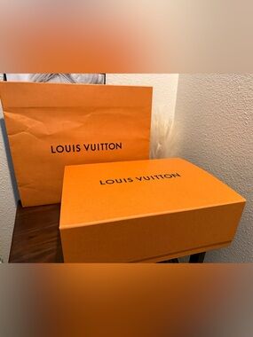 Louis Vuitton Orange Box with Branded Shopping Bag